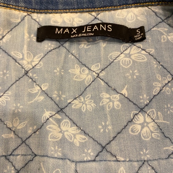 Max Jeans Jean Jacket with quilted liner Sz small - Picture 2 of 3